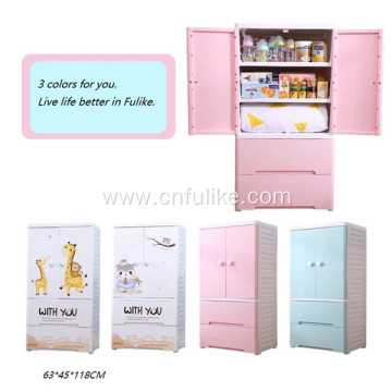 Multi-Layer Cartoon Drawer Divider Toy Clothes Cabinet